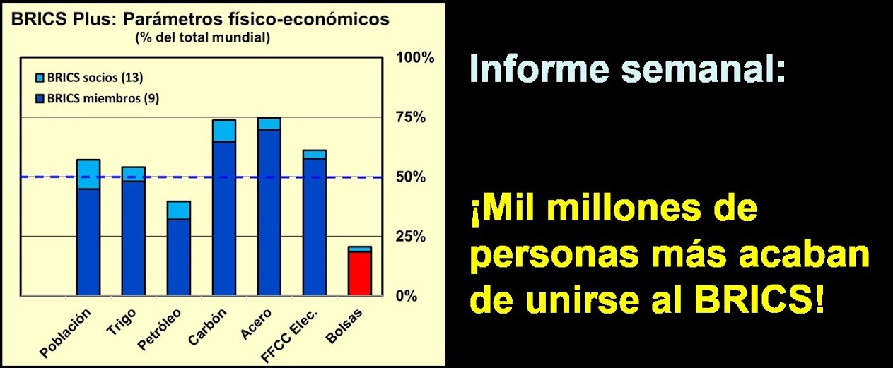 Informe semanal: 
¡Mil millones de personas más acaban de unirse al BRICS!